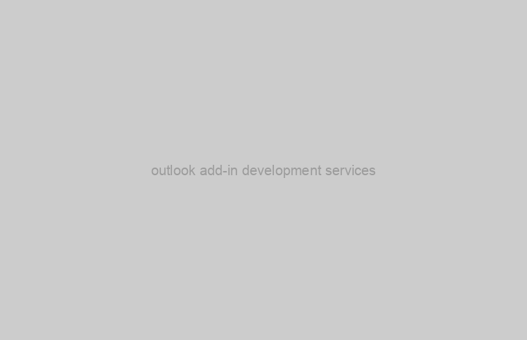 outlook add-in development services